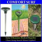 Ultrasonic Waves Solar Power Mouse Gopher Rodent Pest Insects Repeller